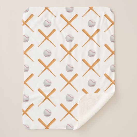 Batter up honkbal sport patroon sherpa deken (Voorkant)