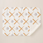 Batter up honkbal sport patroon sherpa deken (Voorkant (horizontaal))