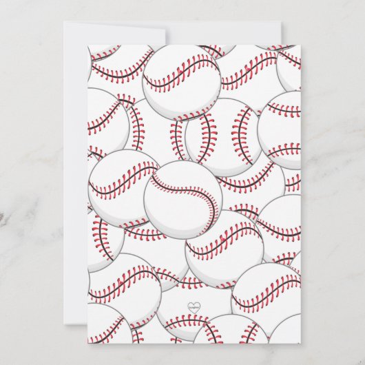 Batter Up honkbal verjaardag Kaart (Achterkant)