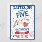 Batter Up Kleine Rookie Schattige Honkbal Verjaard Kaart (Voorkant)