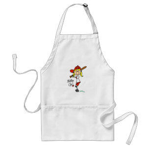 Batter Up Meisjes honkbal T-shirts en cadeaus Standaard Schort