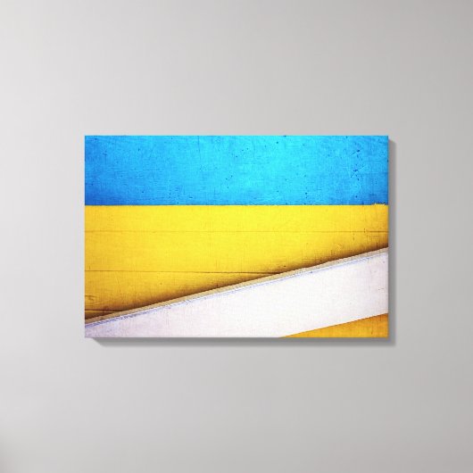 Battered Building-Minimal Abstract by STaylor Canvas Afdruk (Voorkant)