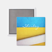 Battered Building-Minimal Abstract by STaylor Magneet (Voorkant / Achterkant)