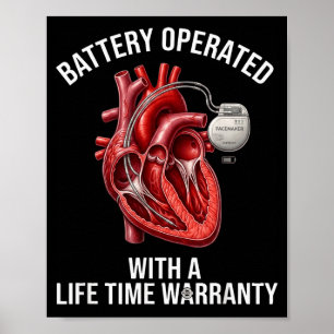 Batterij aangedreven met een levenslange garantie  poster