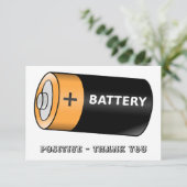 Batterij Bedankkaart (Staand voorkant)
