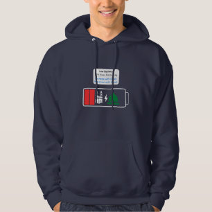 Batterij bijna leeg – 20% resterend   Aanpasbaar Hoodie