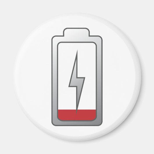 Batterij bijna leeg! magneet (Voorkant)