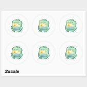 Batterij bijna leeg ronde sticker (Vel)