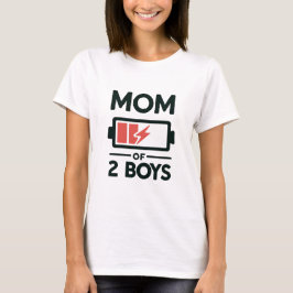 Batterij Drain Mama van Jongens Grappige Moeders L T-shirt