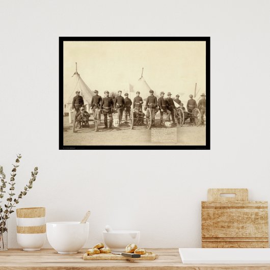 Batterij E van 1e Artillerie & Hotchkiss Pistool S Poster (Keuken)