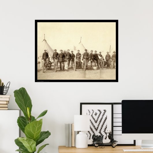 Batterij E van 1e Artillerie & Hotchkiss Pistool S Poster (Thuiskantoor)