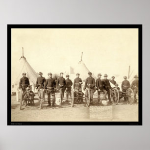 Batterij E van 1e Artillerie & Hotchkiss Pistool S Poster