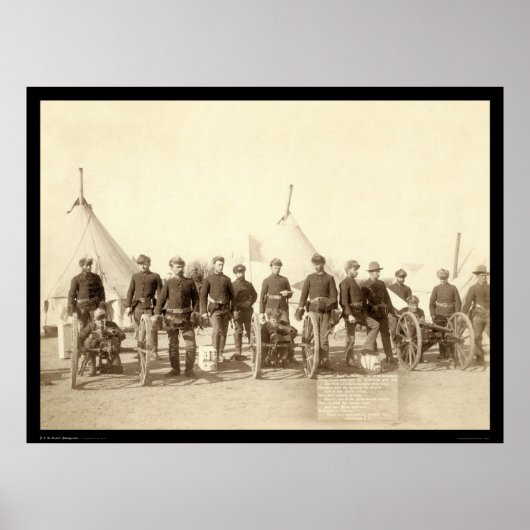 Batterij E van 1e Artillerie & Hotchkiss Pistool S Poster (Voorkant)