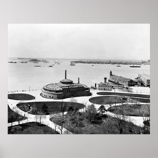 Batterij en oude Castle Garden Poster (Voorkant)