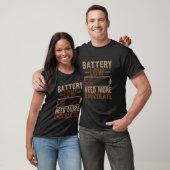 Batterij Laag Chocolade Grappig Zoete Snack voor M T-shirt (Unisex)