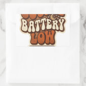 Batterij laag Retro Sticker | Grappige Aesthetisch (Tas)