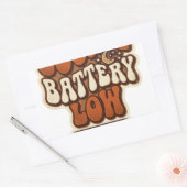 Batterij laag Retro Sticker | Grappige Aesthetisch (Envelop)