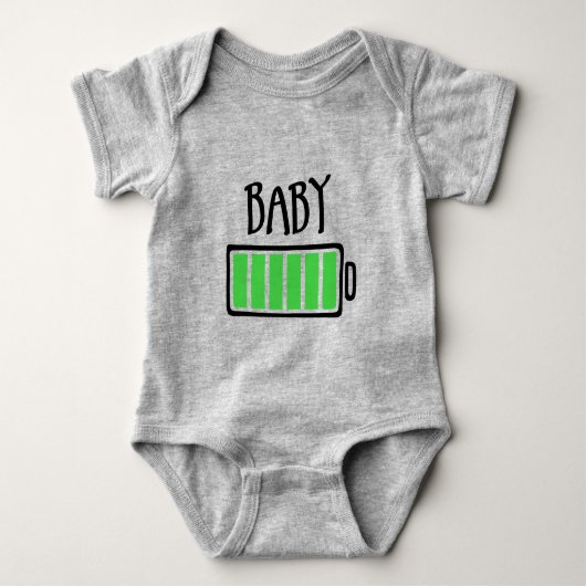 Batterij leeg – Baby Romper (Voorkant)