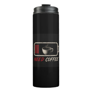 Batterij leeg, koffie nodig – thermosbeker