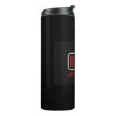 Batterij leeg, koffie nodig – thermosbeker (Gedraaid links)