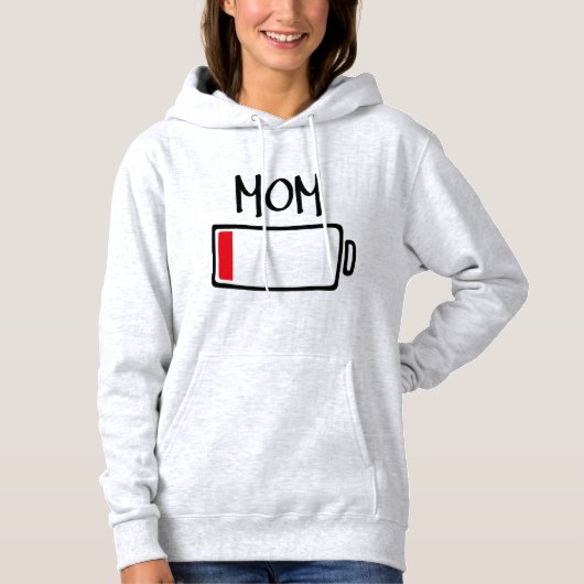 Batterij leeg – Mama Hoodie (Voorkant)