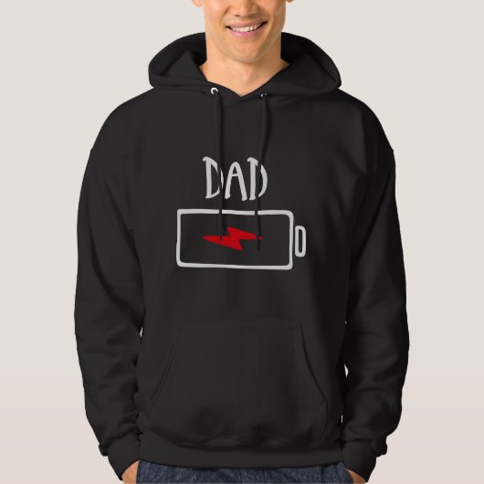 Batterij Leeg – Papa Hoodie (Voorkant)