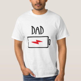 Batterij leeg – Papa T-shirt