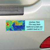 Batterij, maar niet geslagen bumpersticker (Op auto)