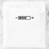 BATTERIJ MET HALVE LADING RECHTHOEKIGE STICKER (Tas)