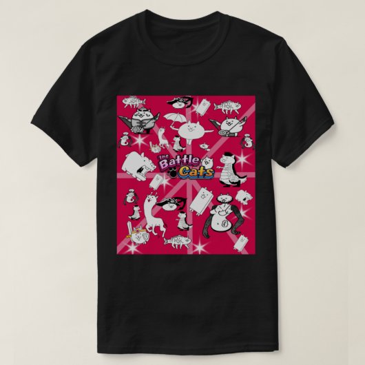 Batterij met katten t-shirt (Design voorkant)