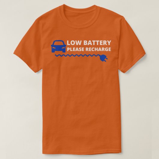 Batterij met laag gewicht: laad elektrische auto 5 t-shirt (Design voorkant)