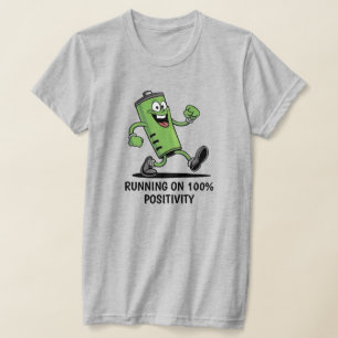 Batterij met lading t-shirt