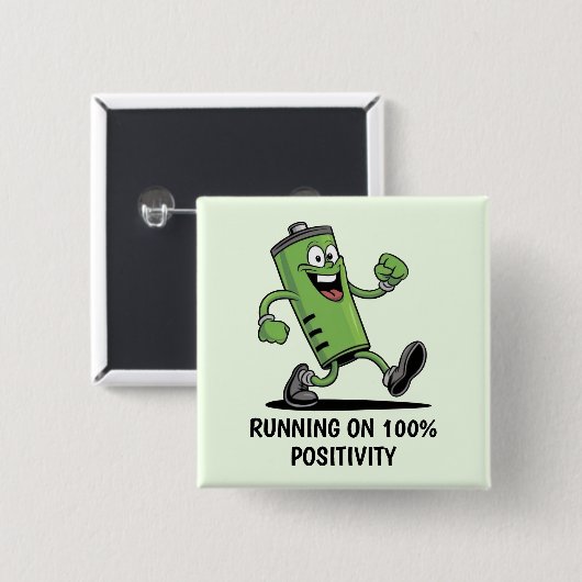 Batterij met lading vierkante button 5,1 cm (Voorkant /achterkant)