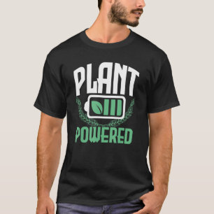 Batterij met plant op Plant T-shirt