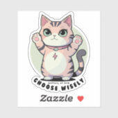 Batterij op 50 Kies Wijselijk – Introvert Humor  Sticker (Vel)