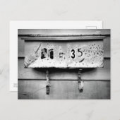 Batterij Oud postvak Zwart wit teken Briefkaart (Voorkant / Achterkant)