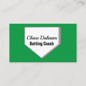 Batterij Visitekaartje voor coach Baseball Softbal (Achterkant)
