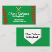 Batterij Visitekaartje voor coach Baseball Softbal (Voorkant / Achterkant)
