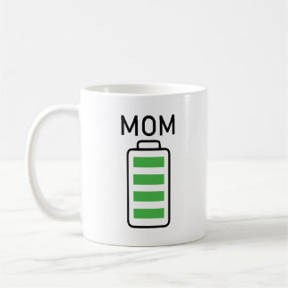Batterij Volledige Mam Mok Gift voor Mam Oma Verja