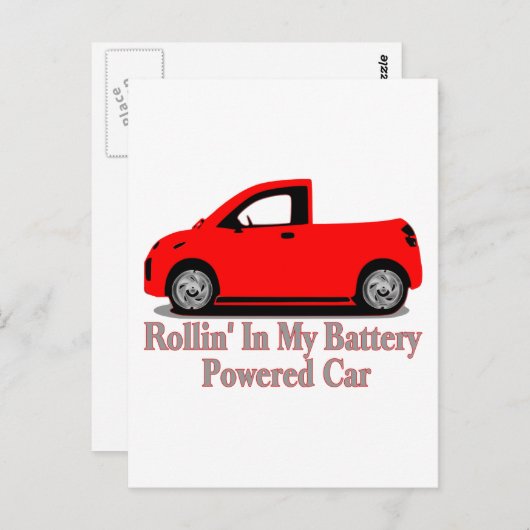 Batterijauto Briefkaart (Voorkant / Achterkant)