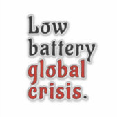 Batterijcrisis Sticker (Voorkant)