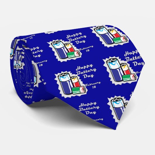 Batterijdag februari 18 stropdas (Opgerold)