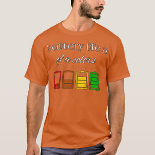 batterijduur in een van de kleuren t-shirt