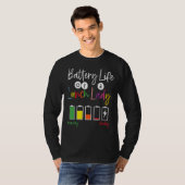 Batterijduur van de schoollunch Lady Lunch Aide Ba T-shirt (Voorkant volledig)