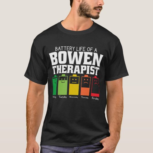 Batterijduur van een Bowen therapeut T-shirt (Voorkant)
