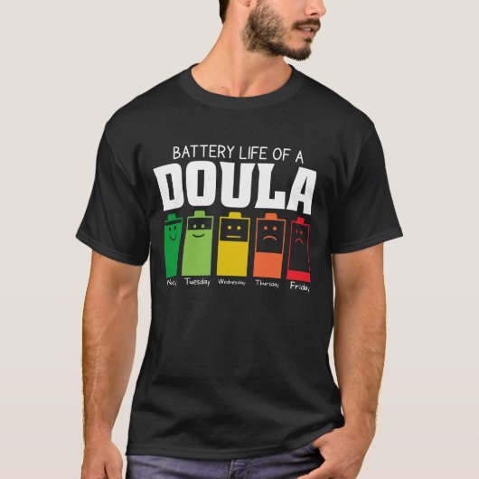 Batterijduur van een Doula T-shirt (Voorkant)
