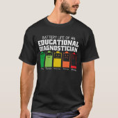 Batterijduur van een educatieve diagnosticus t-shirt (Voorkant)