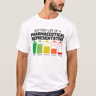 Batterijduur Van Een Farmaceutisch Vertegenwoordig T-shirt