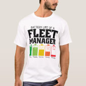 Batterijduur van een Fleet Manager T-shirt (Voorkant)