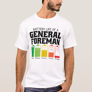Batterijduur van een generaal voorman t-shirt